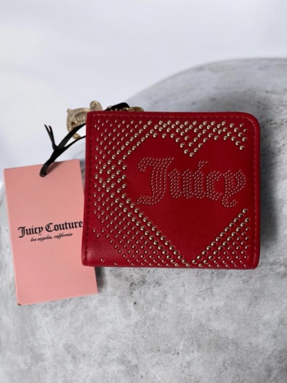 Juicy Couture Red heart Studded Women's Wallet